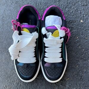 Kurt Geiger Black and White Sneakers with Colorful Accents